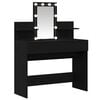 vidaXL Dressing galds Melns ozolkoks 100 x 40 x 130 cm