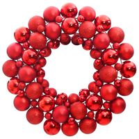 vidaXL Ziemassvētku vainags, sarkans, 45 cm, polistirols