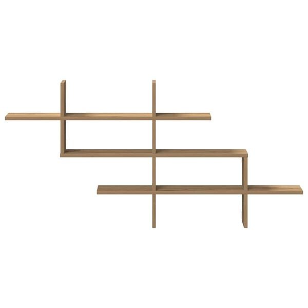 vidaXL sienas plaukts koka krāsa 124,5x18x60,5 cm inženierijas koks