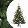 vidaXL Mākslīgā Ziemassvētku egle ar bumbiņu 120 cm 150 LED