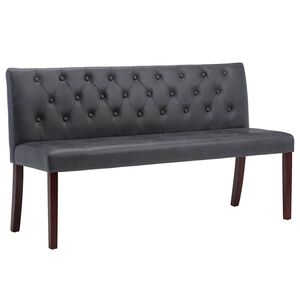 vidaXL sols, 148,5 cm, pelēka mākslīgā zam&scaron;āda