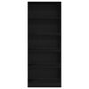 vidaXL Skapis Melns ozolkoks 80 x 50 x 200 cm Inženierijas koks
