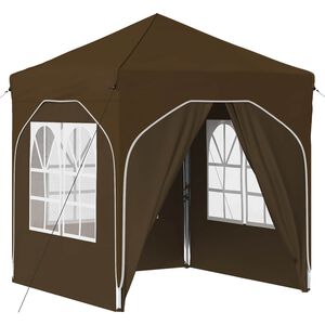 vidaXL Pop-up svinību teltis 192 x 192 x 245 cm Pelēkbrūna