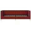 vidaXL dīvāngulta, USB, vīnsarkans audums, 90x200 cm