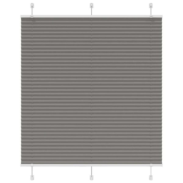 vidaXL plisētās žalūzijas antracīts 120x150 cm auduma platums 119,4 cm