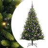 vidaXL Mākslīgā izliektā Ziemassvētku egle ar 150 LED gaismām Zaļa