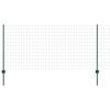 vidaXL Eiropas žogs ar stabu 25 x 1 m PVC pārklāts tērauds Zaļa Tīkls