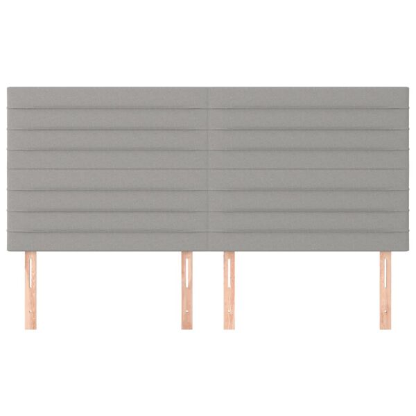 vidaXL galvgalis, gai&scaron;i pelēks, 160x5x118/128 cm, audums