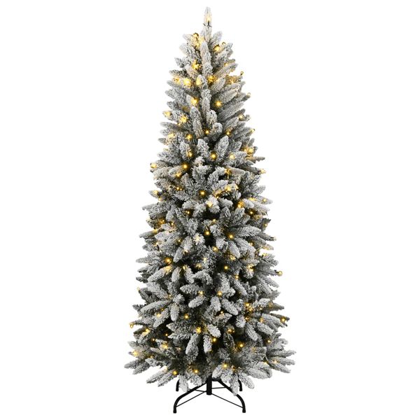 vidaXL mākslīgā Ziemassvētku egle ar sniegu, 240 cm, 300 LED