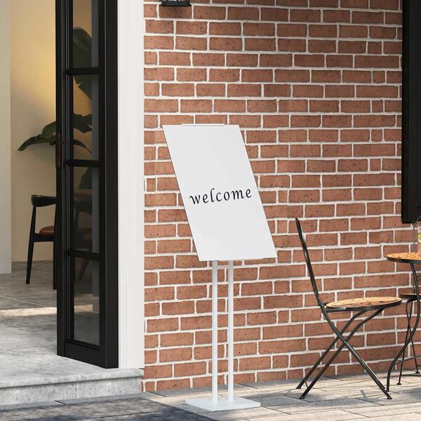 vidaXL Izstāžu stendi Balts 26,5 x 26,5 x 150 cm Tērauds