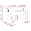 vidaXL kafijas galdiņ&scaron;, balts, 101x49x52 cm, inženierijas koks