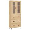 vidaXL augstais skapis, ozolkoka, 69,5x34x180 cm, inženierijas koks