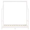vidaXL bērnu gultas rāmis, priedes masīvkoks, 70x140 cm, balts