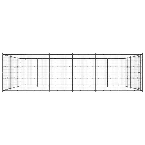 vidaXL suņu voljērs, 36,3 m&sup2;, tērauds