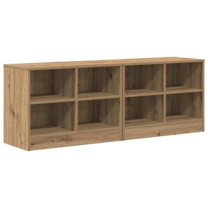 vidaXL Gultas skapis ar plauktu 2 pcs Artisan Ozols 66 x 33 x 48 cm