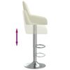 vidaXL bāra krēsli, 2 gab., krēmkrāsas audums