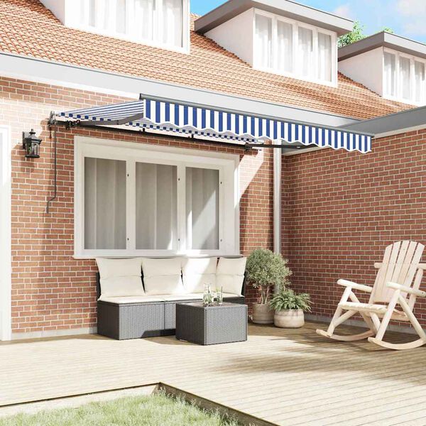 vidaXL Izvelkams jumtiņ&scaron; Zila 300 x 200 cm audums