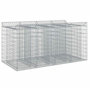 vidaXL Gabions pacelta gulta 2 gab. 200 x 100 x 100 cm Cinkota tērauda