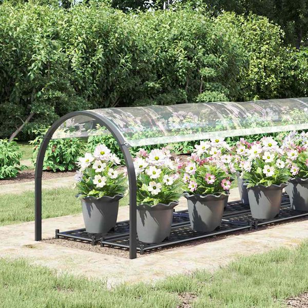 vidaXL Caurspīdīgs brezents ar cilpām 1x5 m PVC