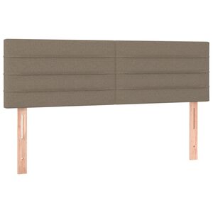 vidaXL gultas galvgaļi, pelēkbrūns, 144x5x78/88 cm, audums