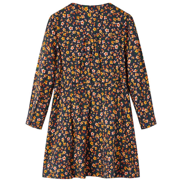 Bērnu kleita ar garām piedurknēm, tumši zila, 128