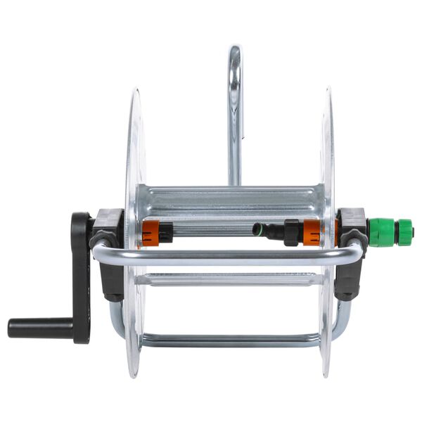 vidaXL sienas šļūtenes spole, 50 m 1/2", 35 m 3/4" šļūtenei, tērauds