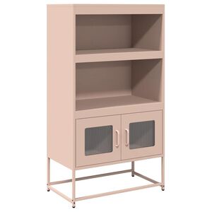 vidaXL Highboard Pink 68x39x123 cm Tērauds