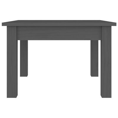 vidaXL kafijas galdiņš, pelēks, 45x45x30 cm, priedes masīvkoks