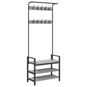 vidaXL Pakaramais Pelēks Sonoma 75 x 34 x 184 cm Inženierijas koks