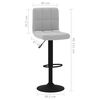 vidaXL bāra krēsli, 2 gab., gaiši pelēks samts