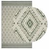 vidaXL Lauka paklājs OLITE Dabiska un zaļa 160 x 230 cm PET