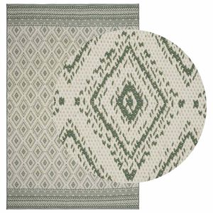 vidaXL Lauka paklājs OLITE Dabiska un zaļa 160 x 230 cm PET