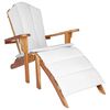 vidaXL Dārza Adirondack krēsls ar kāju balstu Dabiska Ciets tek&scaron;a koks