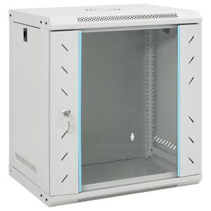 vidaXL Tīkla skapis ar uzglabā&scaron;anu Grey 530 x 400 x 600 mm Tērauds