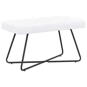vidaXL Sols ar pogām Balts 80 x 40 x 46 cm Audums