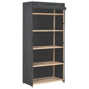 vidaXL skapis, 79x40x170 cm, pelēks audums