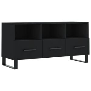 vidaXL TV skapītis, melns, 102x36x50 cm, inženierijas koks
