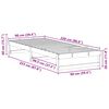 vidaXL Gultas rāmis Brūna 90 x 220 cm Ciets priedes koks