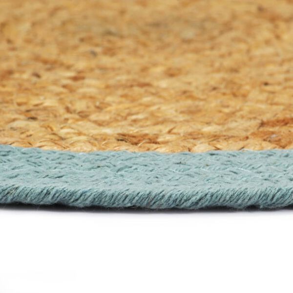 vidaXL galda paliktņi, 6 gab., zaļa, dabīga krāsa, 38 cm, kokvilna