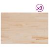 vidaXL galda virsmas, 3 gab., 80x53x2,5 cm, taisnstūra, priedes koks