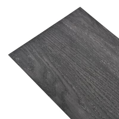 vidaXL grīdas dēļi, 4,46 m², 3 mm, melns PVC
