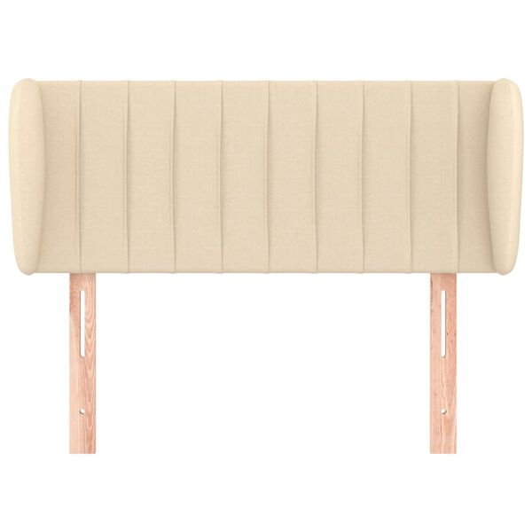 vidaXL galvgalis ar malām, 83x23x78/88 cm, krēmkrāsas audums