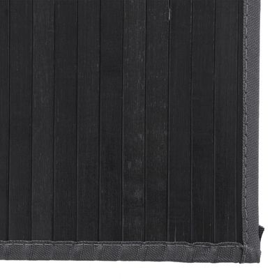vidaXL paklājs, taisnstūra forma, melns, 80x300 cm, bambuss
