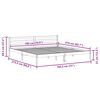 vidaXL Gultas rāmis Balts 208.6 x 157.6 x 69.4 cm Ciets priedes koks
