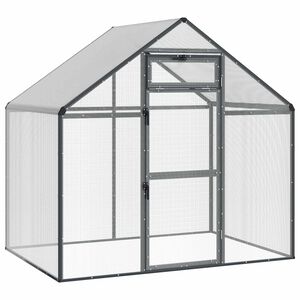 vidaXL Putnu būris Antracīta 181,5 x 112 x 173,5 cm