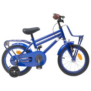 vidaXL Bērnu Velosipēds 12 Collas no 2-4 gadiem Tum&scaron;i zils