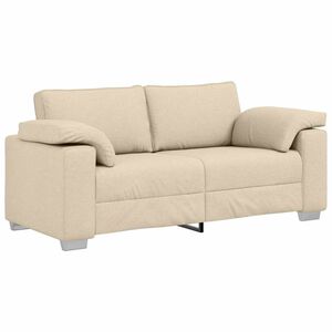 vidaXL Divvietīgs dīvāns Krēmkrāsa 180 cm audums