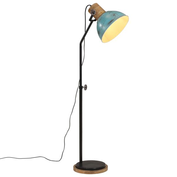 vidaXL grīdas lampa, 25 W, bružāti zila, 30x30x100-150 cm E27