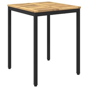 vidaXL Dārza vakariņu galds Balta un melna 60 x 60,5 x 75 cm
