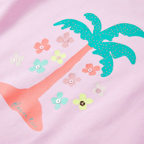 Bērnu T-krekls, ceriņu krāsā, 128